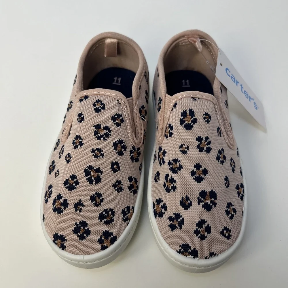 Carter's Toddler Girls Nettie‎ Knit Slip-On Sneakers Pink- Size 11M NIB